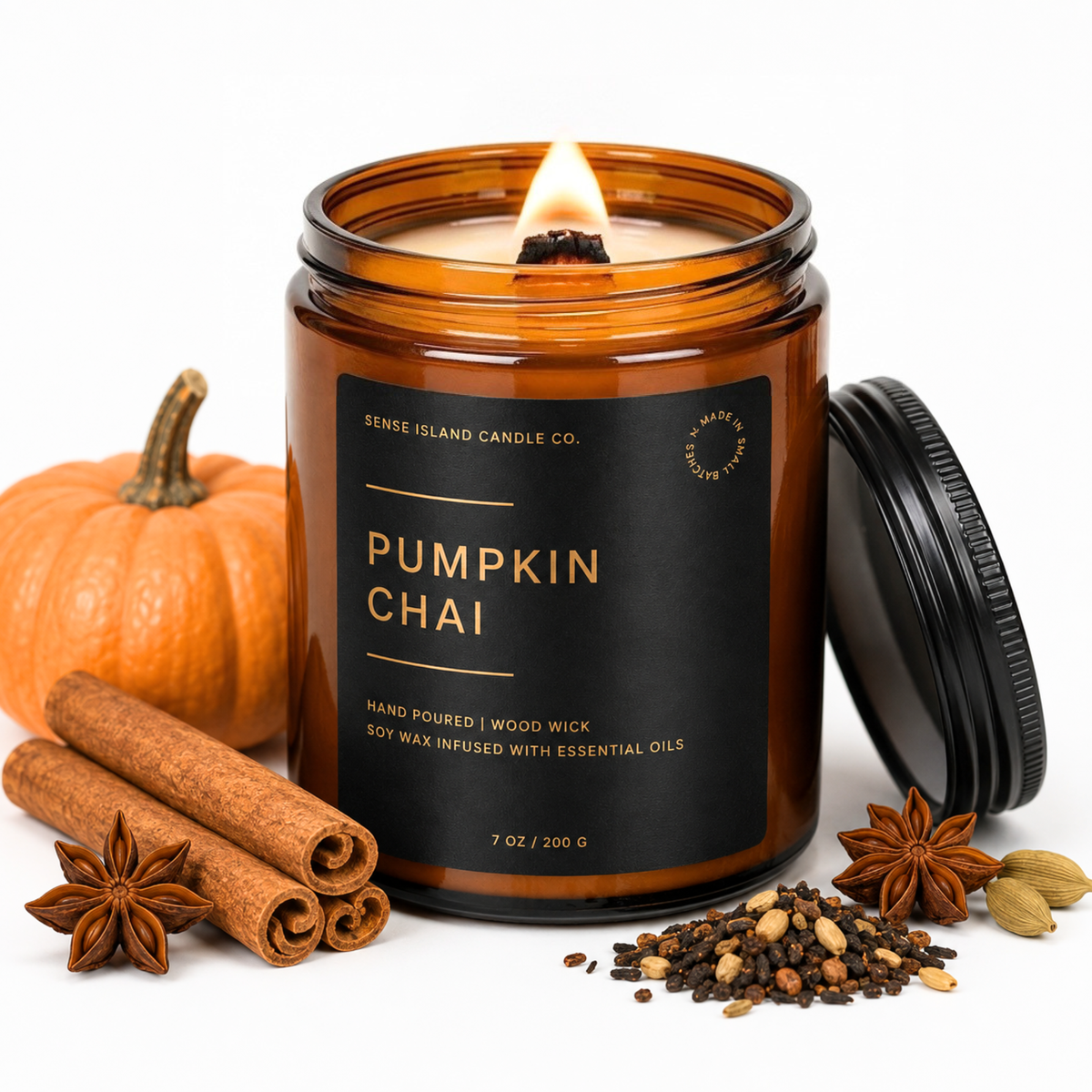 Pumpkin Chai with Wood Wick