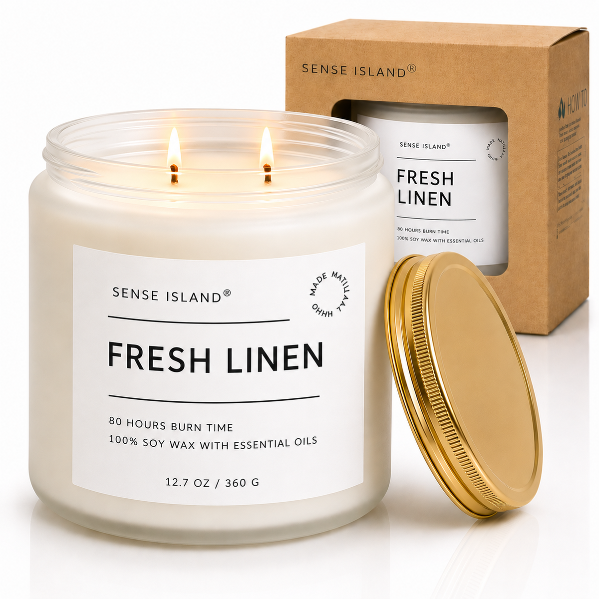 Fresh Linen Large 2-Wick Candle