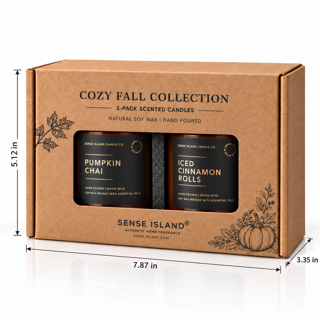 Pumpkin Chai + Cinnamon Rolls Cozy Fall Candle Gift Pack