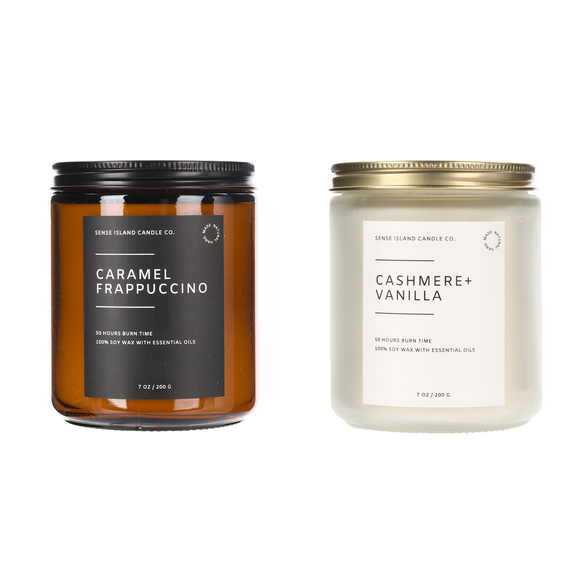 Vanilla Cashmere, Caramel Frappucino |7 Oz Each Soy Candle Classic Collection (2-Pack)